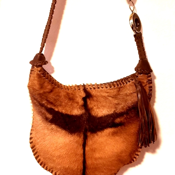 SANTESTEBAN B.Horn Emb. Calf Hair LTR HM Handbag-NWOT - Picture 11 of 16